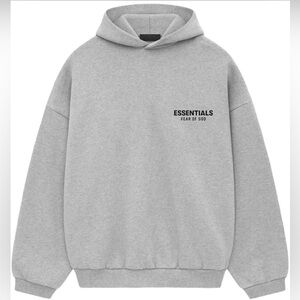Fear of God ESSENTIALS FW24 Light Heather Gray Hoodie Size XS NWT